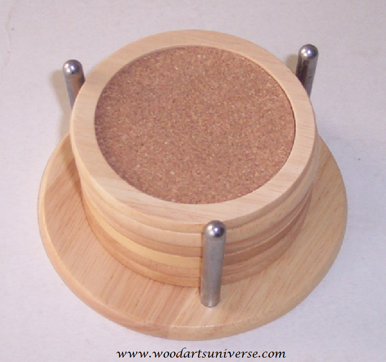Max Wooden Coasters 6pcs WAUCUST6WOOD